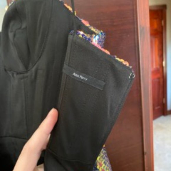 Alex Perry Women's Pink Ford Sequined Voile Gown - Picture 3 of 7